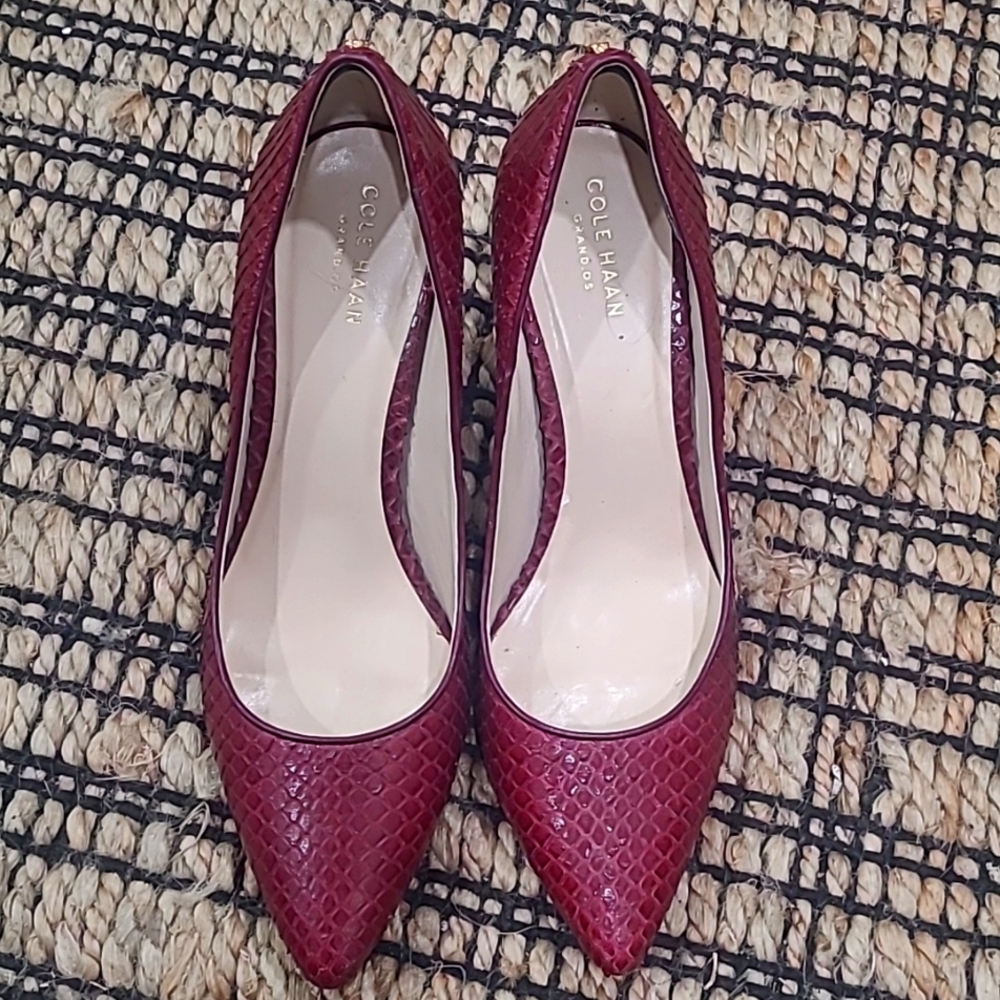 Cole Haan snakeskin pump
